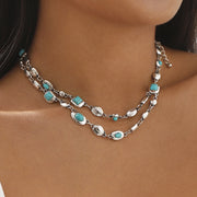 Ethnic Style Diamond Double-layer Necklace