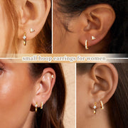 Four Eight-pointed Stars Inlaid Zircon Fashion Ladies Earings Set