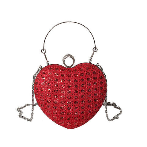 Women's Chain Bag High-grade Messenger Bag Heart Shape