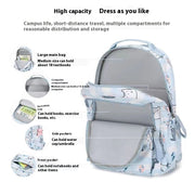 Women's Korean-style Lightweight Printed Backpack Casual Computer Bag