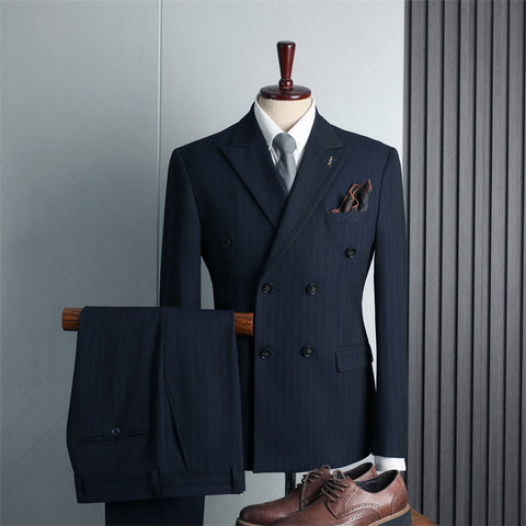 Double Breasted Suit Suit Men's