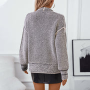 Autumn And Winter Waffle Cardigan Long Sleeve Buckle-free Knitted Women's Sweater Coat