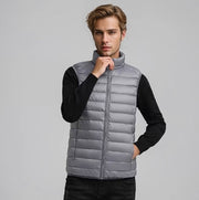 Autumn Dream Gray Suit Knitted Sweater And Light Vest With White Pants This Suit Combines Practicality And Elegance