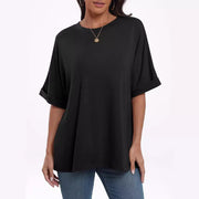 Women's Pullover Top Loose Short Sleeve