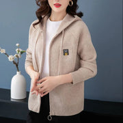 Knitted Cardigan Hooded Thickened Sweater Coat